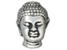 10 - TierraCast Pewter BEAD Large Hole Buddha Head, Antique Silver Plated