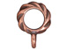 10 - TierraCast Pewter BAIL Twisted with Large Hole Antique Copper Plated 