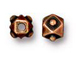50 - TierraCast Pewter BEAD Faceted Cube Antique Copper Finish