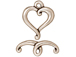 10 - TierraCast Pewter CLASP Jubilee Swirl Heart Toggle Set, Antique Silver Plated