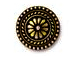 5 - TierraCast Pewter Button Large Bali Oxidized Brass
