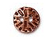 10 - TierraCast Pewter Button Round Radiant Antique Copper Plated