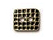 10 - TierraCast Pewter Button Rectangle Hammertone Oxidized Brass
