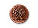 10 - TierraCast Pewter Button, Tree Of Life Antique Copper Plated