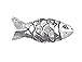 Antique Silver Plated Fish Focal Pewter Bead