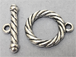 Rope Toggle Pewter Clasp 
