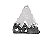 Triangle Two Toned Pewter Pendant