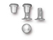 20 - TierraCast Pewter Rivet Set Bright Silver Plated