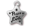 10 - Tierracast Antique Silver Plated Peace Star Pewter Charm