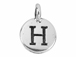 TierraCast Pewter Alphabet Charm Antique Silver Plated -  H