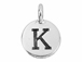 TierraCast Pewter Alphabet Charm Antique Silver Plated -  Kappa