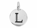 TierraCast Pewter Alphabet Charm Antique Silver Plated -  L