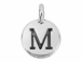 TierraCast Pewter Alphabet Charm Antique Silver Plated -  M