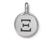 TierraCast Pewter Alphabet Charm Antique Silver Plated -  Xi