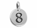 TierraCast Pewter Number Charm Antique Silver Plated - 8