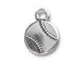 5 - TierraCast Baseball Pewter Charm Antique Silver Plated