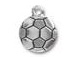 5 - TierraCast Soccer Ball Pewter Charm Antique Silver Plated