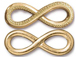 4 - Tierracast Bright Gold Plated Pewter Infinity Link