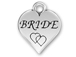 Pewter Heart with Bride Charm