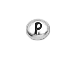 TierraCast Pewter Alphabet Bead  Antiqued Rhodium or White Bronze Plate Plated -  P