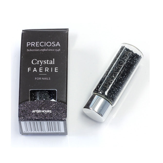 After Hours (Jet Hematite) - Preciosa Crystal Faerie Nail Art, 5g pack