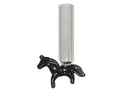 Colored Horse Shape    (Silvertone cap & plaster stopper included)