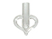 Open Heart (Clear) Shape    (Silvertone cap & plaster stopper included)