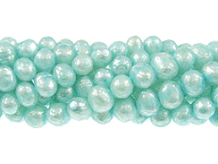 Faceted Pearl - Light Blue
