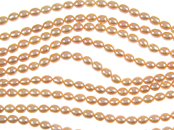 6.5x5mm Oblong Freshwater Pearl - Peachy Pink 