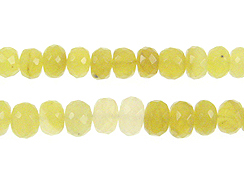 Faceted Multi- Yellow Opal Rondelles