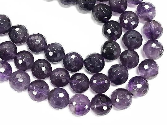 10mm Natural Amethyst Round Beads Faceted gemstones beads