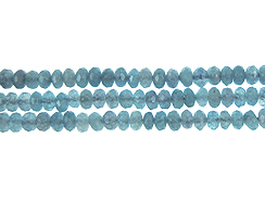 4x3mm Faceted Rondelle Blue Jade Gemstone Bead Strand