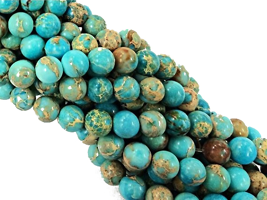 10mm Ocean Jasper Round Gemstone Beads Full Strand