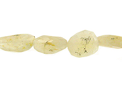 Pale Yellow Faceted Chalcedony Nuggets