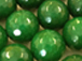 12mm Faceted Round Emerald Green Jade Gemstone
