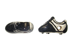 Ceramic Soccer Shoe Bead
