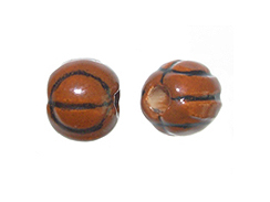 Ceramic Small Basketball Bead - Bulk Pack of 100pcs