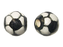 Ceramic Large Soccer Ball Bead