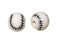 Ceramic Medium Baseball Bead
