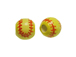 Ceramic Small Softball Bead - Bulk Pack of 100pcs