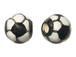 Ceramic Large Soccer Ball Bead - Bulk Pack of 100pcs