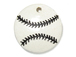 Ceramic Baseball Pendant with Black Stitching