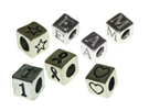 Alphabet Beads Sterling Silver - MINI Block Letters