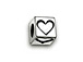 Heart - 4.5mm Sterling Silver Letter Bead