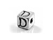 4.3mm Sterling Silver Letter Bead D
