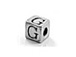 4.3mm Sterling Silver Letter Bead G