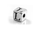4.3mm Sterling Silver Letter Bead L