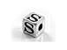 4.3mm Sterling Silver Letter Bead S