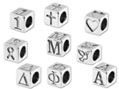 Alphabet Beads Sterling Silver - 5.5mm Block Letters