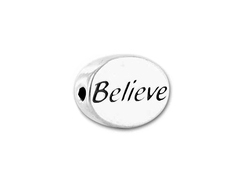 Believe - Pewter Word Bead